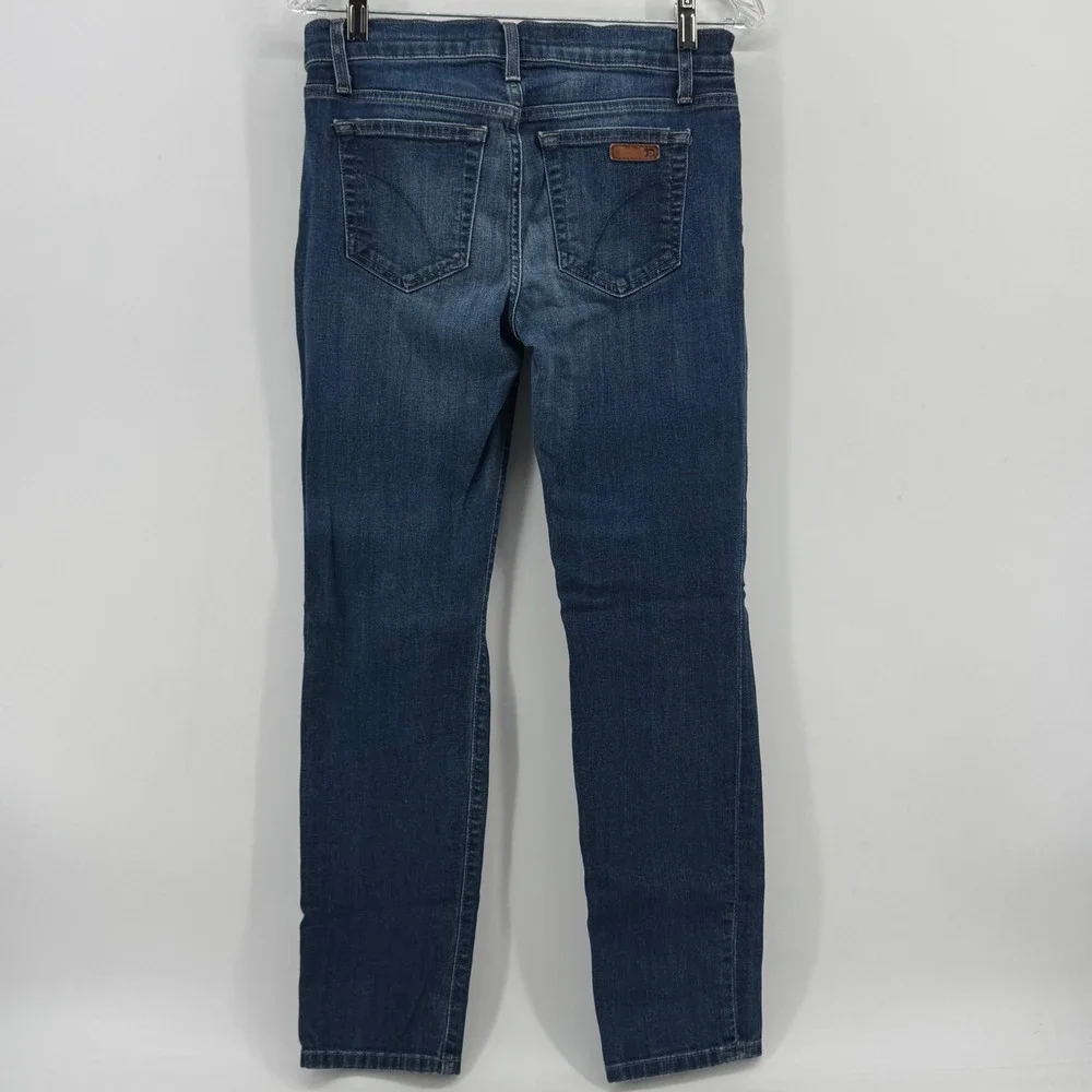Joe's Jeans Womens Mid Rise Skinny Dark Wash Blue Stretch Denim Pants Size 28